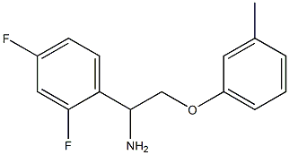 1-(2,4-difluorophenyl)-2-(3-methylphenoxy)ethanamine 结构式