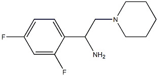 1-(2,4-difluorophenyl)-2-piperidin-1-ylethanamine 结构式