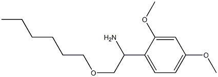 1-(2,4-dimethoxyphenyl)-2-(hexyloxy)ethan-1-amine 结构式