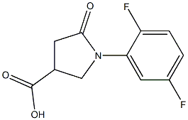 1-(2,5-difluorophenyl)-5-oxopyrrolidine-3-carboxylic acid 结构式