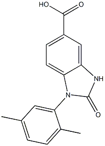 1-(2,5-dimethylphenyl)-2-oxo-2,3-dihydro-1H-1,3-benzodiazole-5-carboxylic acid 结构式