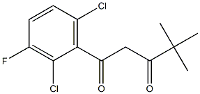 1-(2,6-dichloro-3-fluorophenyl)-4,4-dimethylpentane-1,3-dione 结构式