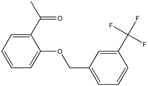 1-(2-{[3-(trifluoromethyl)phenyl]methoxy}phenyl)ethan-1-one 结构式