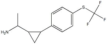 1-(2-{4-[(trifluoromethyl)sulfanyl]phenyl}cyclopropyl)ethan-1-amine 结构式