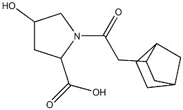 1-(2-{bicyclo[2.2.1]heptan-2-yl}acetyl)-4-hydroxypyrrolidine-2-carboxylic acid 结构式