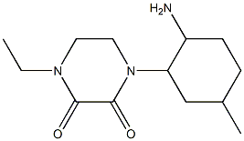 1-(2-amino-5-methylcyclohexyl)-4-ethylpiperazine-2,3-dione 结构式