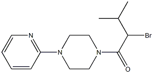 1-(2-bromo-3-methylbutanoyl)-4-pyridin-2-ylpiperazine 结构式