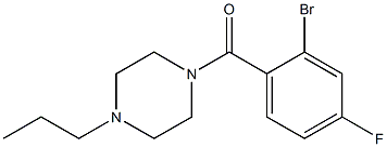 1-(2-bromo-4-fluorobenzoyl)-4-propylpiperazine 结构式