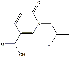 1-(2-chloroprop-2-en-1-yl)-6-oxo-1,6-dihydropyridine-3-carboxylic acid 结构式