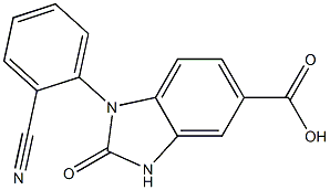 1-(2-cyanophenyl)-2-oxo-2,3-dihydro-1H-1,3-benzodiazole-5-carboxylic acid 结构式