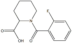 1-(2-fluorobenzoyl)piperidine-2-carboxylic acid 结构式