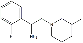 1-(2-fluorophenyl)-2-(3-methylpiperidin-1-yl)ethanamine 结构式