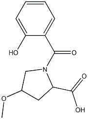 1-(2-hydroxybenzoyl)-4-methoxypyrrolidine-2-carboxylic acid 结构式