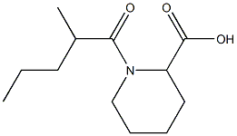 1-(2-methylpentanoyl)piperidine-2-carboxylic acid 结构式