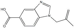 1-(2-methylprop-2-en-1-yl)-1H-1,3-benzodiazole-5-carboxylic acid 结构式