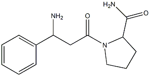 1-(3-amino-3-phenylpropanoyl)pyrrolidine-2-carboxamide 结构式