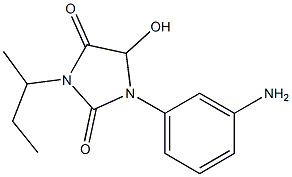 1-(3-aminophenyl)-3-(butan-2-yl)-5-hydroxyimidazolidine-2,4-dione 结构式