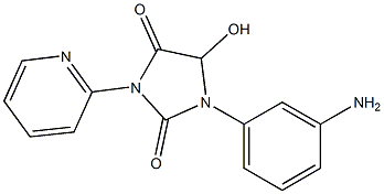 1-(3-aminophenyl)-5-hydroxy-3-(pyridin-2-yl)imidazolidine-2,4-dione 结构式