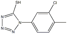1-(3-chloro-4-methylphenyl)-1H-1,2,3,4-tetrazole-5-thiol 结构式