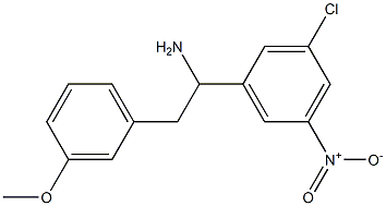 1-(3-chloro-5-nitrophenyl)-2-(3-methoxyphenyl)ethan-1-amine 结构式