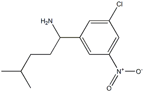 1-(3-chloro-5-nitrophenyl)-4-methylpentan-1-amine 结构式