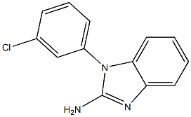 1-(3-chlorophenyl)-1H-1,3-benzodiazol-2-amine 结构式