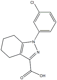1-(3-chlorophenyl)-4,5,6,7-tetrahydro-1H-indazole-3-carboxylic acid 结构式