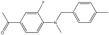 1-(3-fluoro-4-{methyl[(4-methylphenyl)methyl]amino}phenyl)ethan-1-one 结构式