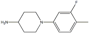 1-(3-fluoro-4-methylphenyl)piperidin-4-amine 结构式