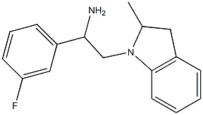 1-(3-fluorophenyl)-2-(2-methyl-2,3-dihydro-1H-indol-1-yl)ethan-1-amine 结构式