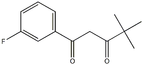 1-(3-fluorophenyl)-4,4-dimethylpentane-1,3-dione 结构式