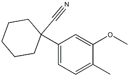 1-(3-methoxy-4-methylphenyl)cyclohexane-1-carbonitrile 结构式