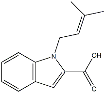 1-(3-methylbut-2-en-1-yl)-1H-indole-2-carboxylic acid 结构式