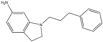 1-(3-phenylpropyl)-2,3-dihydro-1H-indol-6-amine 结构式