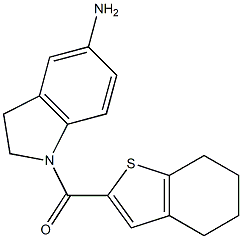 1-(4,5,6,7-tetrahydro-1-benzothiophen-2-ylcarbonyl)-2,3-dihydro-1H-indol-5-amine 结构式