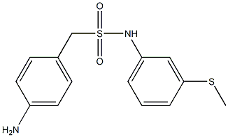 1-(4-aminophenyl)-N-[3-(methylsulfanyl)phenyl]methanesulfonamide 结构式