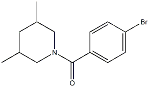 1-(4-bromobenzoyl)-3,5-dimethylpiperidine 结构式