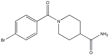 1-(4-bromobenzoyl)piperidine-4-carboxamide 结构式