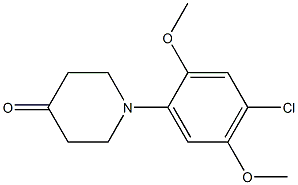 1-(4-chloro-2,5-dimethoxyphenyl)piperidin-4-one 结构式