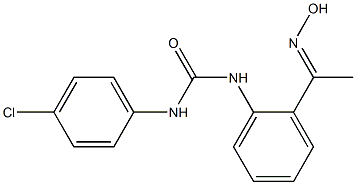 1-(4-chlorophenyl)-3-{2-[1-(hydroxyimino)ethyl]phenyl}urea 结构式