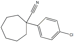 1-(4-chlorophenyl)cycloheptane-1-carbonitrile 结构式
