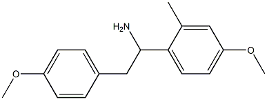 1-(4-methoxy-2-methylphenyl)-2-(4-methoxyphenyl)ethan-1-amine 结构式