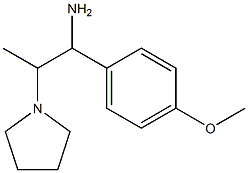 1-(4-methoxyphenyl)-2-pyrrolidin-1-ylpropan-1-amine 结构式