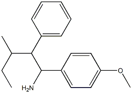 1-(4-methoxyphenyl)-3-methyl-2-phenylpentan-1-amine 结构式