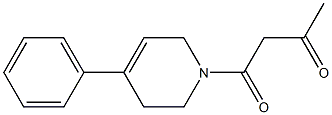 1-(4-phenyl-1,2,3,6-tetrahydropyridin-1-yl)butane-1,3-dione 结构式