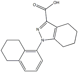 1-(5,6,7,8-tetrahydronaphthalen-1-yl)-4,5,6,7-tetrahydro-1H-indazole-3-carboxylic acid 结构式