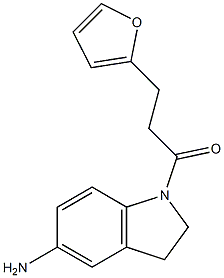 1-(5-amino-2,3-dihydro-1H-indol-1-yl)-3-(furan-2-yl)propan-1-one 结构式