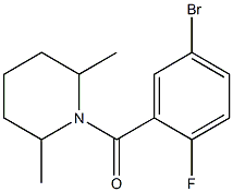 1-(5-bromo-2-fluorobenzoyl)-2,6-dimethylpiperidine 结构式