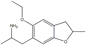 1-(5-ethoxy-2-methyl-2,3-dihydro-1-benzofuran-6-yl)propan-2-amine 结构式