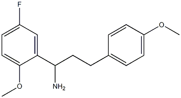 1-(5-fluoro-2-methoxyphenyl)-3-(4-methoxyphenyl)propan-1-amine 结构式